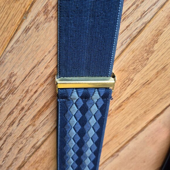 Albert Thurston Blue Diamond Argyle Elastic Suspenders - Picture 9 of 15